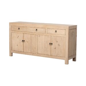 BK078 Aparador de diseño rústico oriental 175 madera de pino acabado natural
