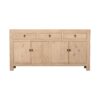 BK078 Aparador de diseño rústico oriental 175 madera de pino acabado natural