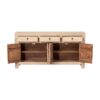 BK078 Aparador de diseño rústico oriental 175 madera de pino acabado natural