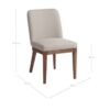 DANTE Silla de diseño nórdico madera de roble y lino beige