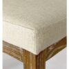 DANTE Silla de diseño nórdico madera de roble y lino beige