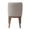 DANTE Silla de diseño nórdico madera de roble y lino beige