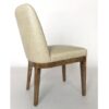 DANTE Silla de diseño nórdico madera de roble y lino beige