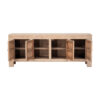 GM758 Aparador de gran tamaño diseño rústico oriental 225 madera de pino acabado natural