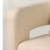MJ-B-A ATENEA Sillón butaca con reposabrazos diseño moderno tapizado total teddy blanco