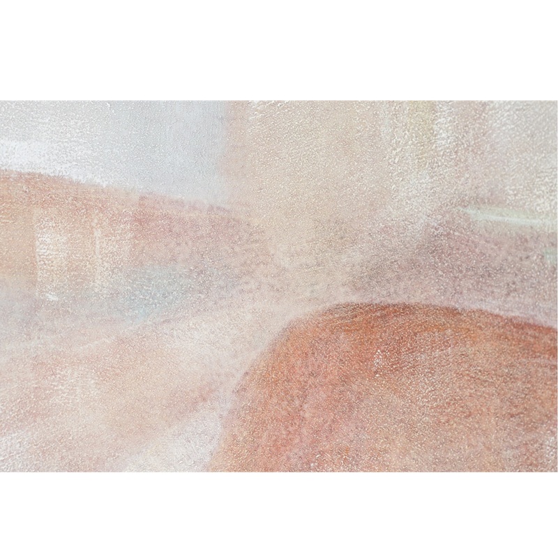 34SI25658 Cuadro abstracto VEL N.1 100x130 tonos ocre, naranja, gris con marco madera natural