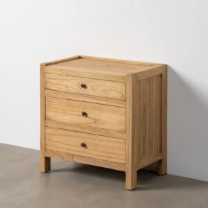 615576 Mesita de noche diseño rústico 65 madera de mindi natural