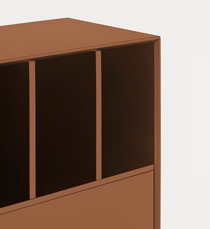 18563_TE Mueble auxiliar de diseño moderno PLATT 166 color arcilla - Imagen 3