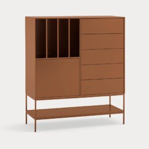 18570_TE Mueble auxiliar de diseño moderno PLATT 120 color arcilla