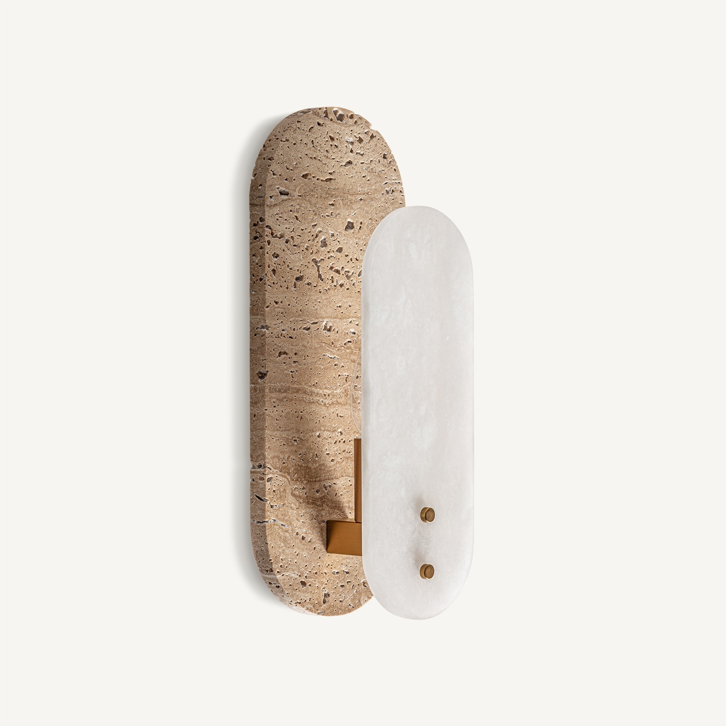 34910 Aplique de pared diseño Art Decó TETBURY 37 mármol, hierro y alabastro