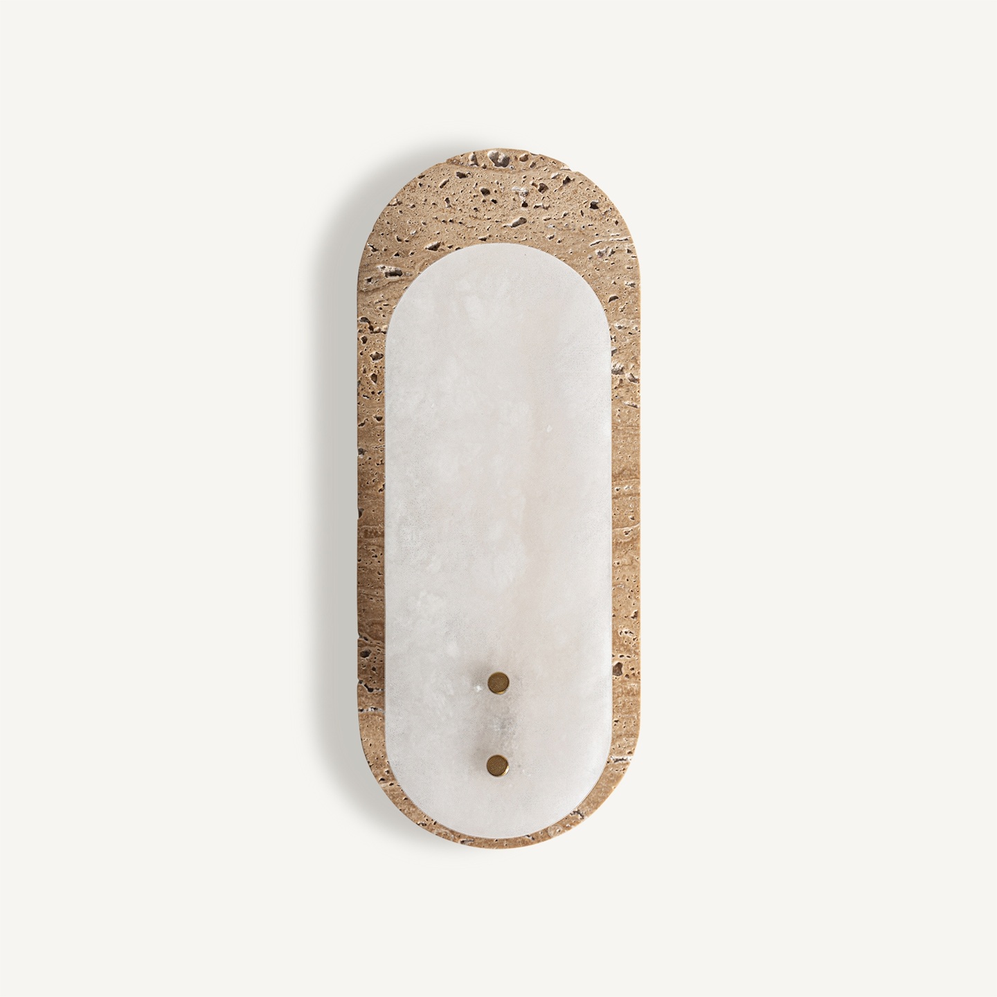 34910 Aplique de pared diseño Art Decó TETBURY 37 mármol, hierro y alabastro