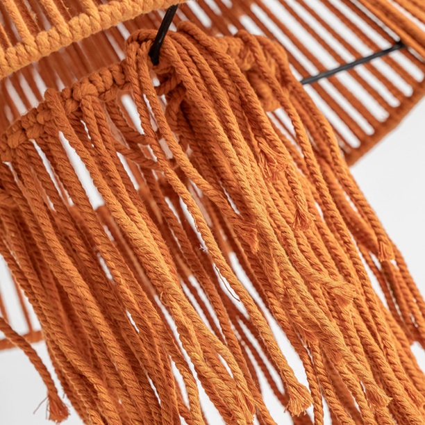 35357 Lámpara de techo de diseño étnico 70 algodón color naranja