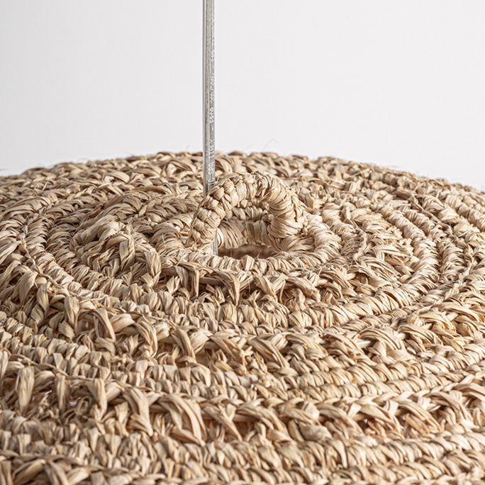 37421 Lámpara de techo diseño rústico DEFFE 67 pantalla fibra natural