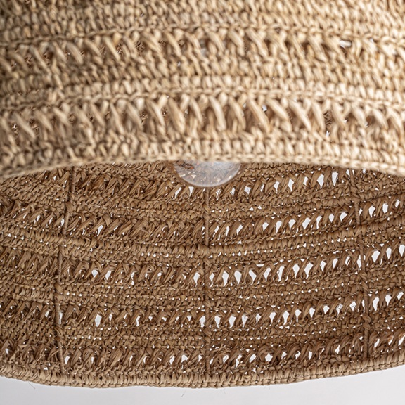 37421 Lámpara de techo diseño rústico DEFFE 67 pantalla fibra natural